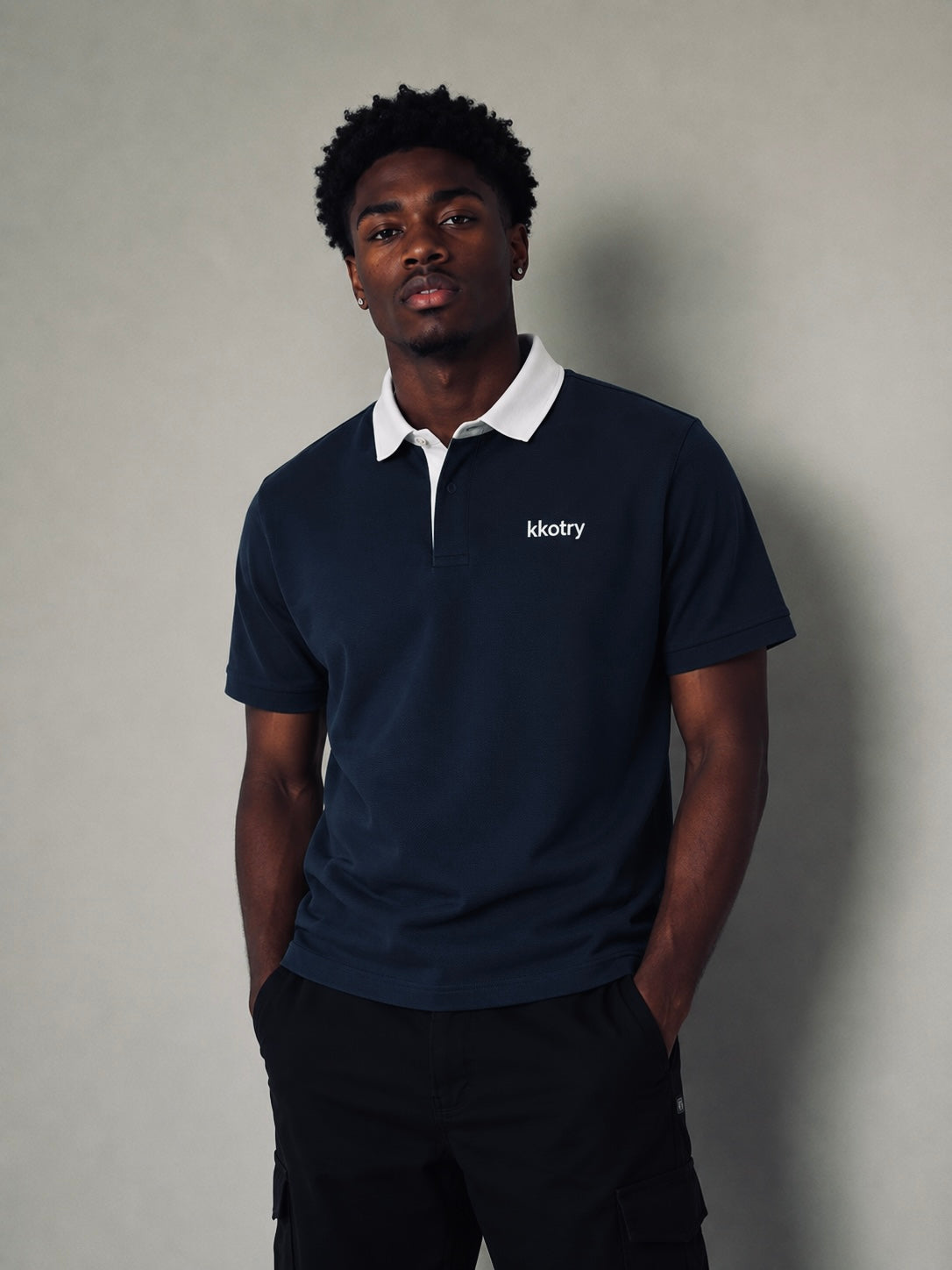 Kkotry polo-bleu marine